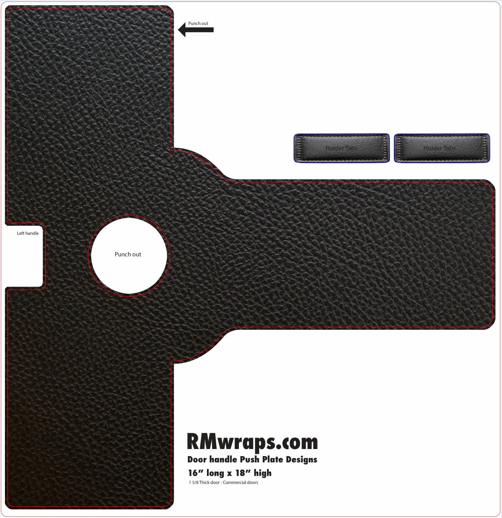 PLEASE USE OTHER DOOR - Decorative Push Plate Wraps